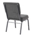 Chivari Gray Fabric Church Chair with Full Back 20.5" Wide Silver Vein Steel Frame CH20FGRSV-ZF-T