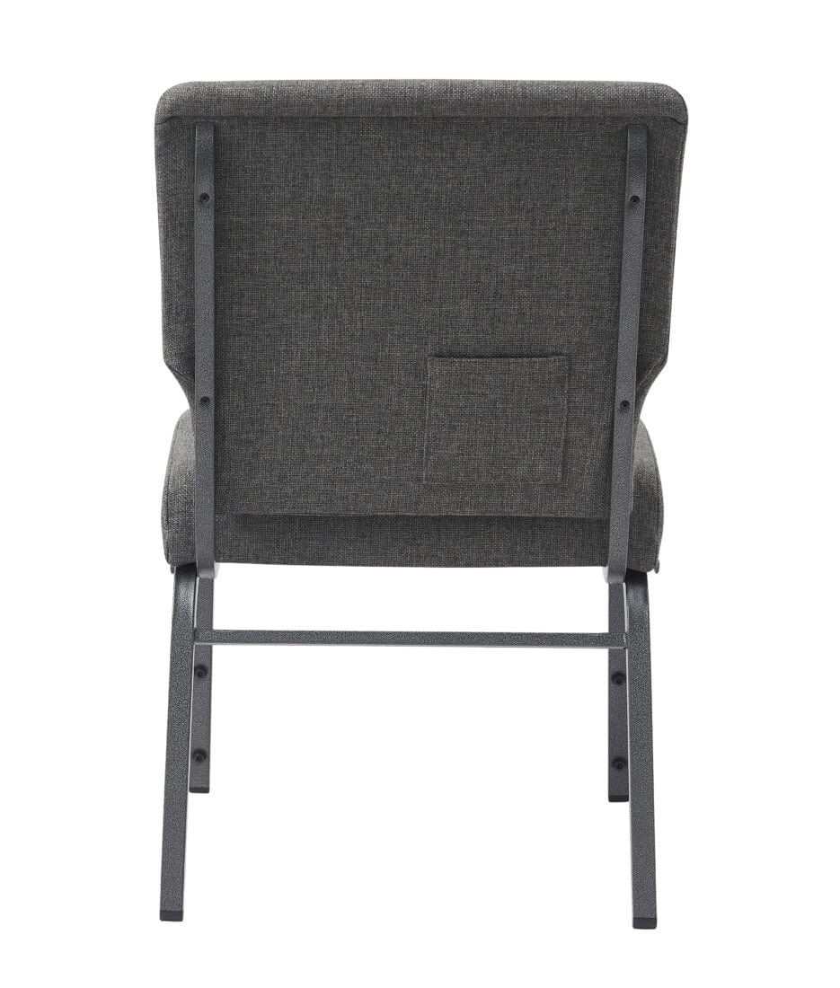 Chivari Gray Fabric Church Chair with Full Back 20.5