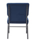 Chivari Indigo Fabric Church Chair with Full Back 20.5" Wide Silver Vein Steel Frame CH20FISV-ZF-T