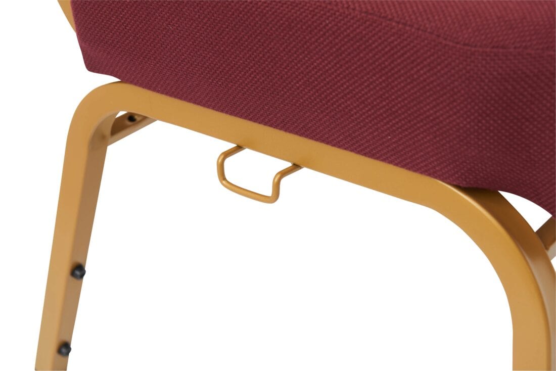 Chivari Maroon Fabric Church Chair with Full Back 20.5