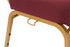 Chivari Maroon Fabric Church Chair with Full Back 20.5" Wide Gold Steel Frame CH20FMG-ZF-T