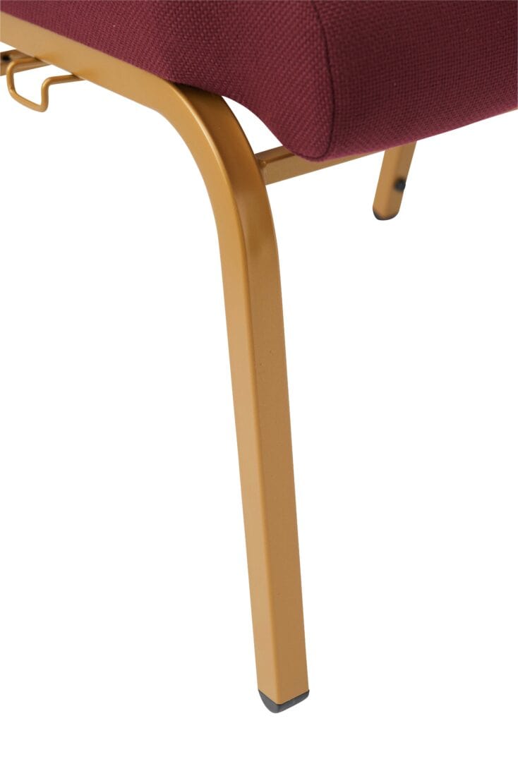 Chivari Maroon Fabric Church Chair with Full Back 20.5