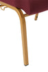 Chivari Maroon Fabric Church Chair with Full Back 20.5" Wide Gold Steel Frame CH20FMG-ZF-T