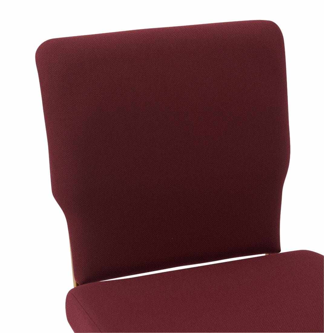 Chivari Maroon Fabric Church Chair with Full Back 20.5
