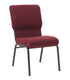 Chivari Maroon Fabric Church Chair with Cut-Away Back 18.5" Wide Gold Vein Steel Frame CH18MGV-ZF-T