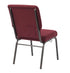 Chivari Maroon Fabric Church Chair with Cut-Away Back 18.5" Wide Gold Vein Steel Frame CH18MGV-ZF-T