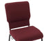 Chivari Maroon Fabric Church Chair with Cut-Away Back 18.5" Wide Gold Vein Steel Frame CH18MGV-ZF-T