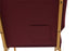 Chivari Maroon Fabric Church Chair with Cut-Away Back 18.5" Wide Gold Steel Frame CH18MG-ZF-T