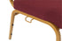 Chivari Maroon Fabric Church Chair with Cut-Away Back 18.5" Wide Gold Steel Frame CH18MG-ZF-T