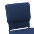 Chivari Indigo Fabric Church Chair with Cut-Away Back 18.5" Wide Silver Vein Steel Frame CH18INSV-ZF-T
