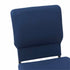 Chivari Indigo Fabric Church Chair with Cut-Away Back 18.5" Wide Silver Vein Steel Frame CH18INSV-ZF-T