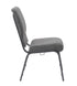 Chivari Gray Fabric Church Chair with Cut-Away Back 18.5" Wide Silver Vein Steel Frame CH18GRSV-ZF-T