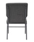 Chivari Gray Fabric Church Chair with Cut-Away Back 18.5" Wide Silver Vein Steel Frame CH18GRSV-ZF-T