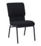 Chivari Black Fabric Church Chair with Cut-Away Back 18.5" Wide Black Steel Frame CH18BB-ZF-T