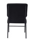 Chivari Black Fabric Church Chair with Cut-Away Back 18.5" Wide Black Steel Frame CH18BB-ZF-T