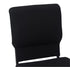 Chivari Black Fabric Church Chair with Cut-Away Back 18.5" Wide Black Steel Frame CH18BB-ZF-T
