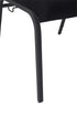 Chivari Black Fabric Church Chair with Cut-Away Back 18.5" Wide Black Steel Frame CH18BB-ZF-T