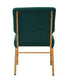 Chivari Green Fabric Church Chair with Cut-Away Back 20.5" Wide Gold Steel Frame CH20GNG-ZF-T