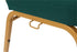 Chivari Green Fabric Church Chair with Cut-Away Back 20.5" Wide Gold Steel Frame CH20GNG-ZF-T