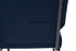 Chivari Cobalt Blue Church Chair with White Dot Fabric Cut-Away Back 20.5" Wide Silver Vein Steel Frame CH20BLSV-ZF-T