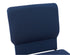 Chivari Cobalt Blue Church Chair with White Dot Fabric Cut-Away Back 20.5" Wide Silver Vein Steel Frame CH20BLSV-ZF-T