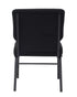 Chivari Black Fabric Church Chair with Cut-Away Back 20.5" Wide Black Steel Frame CH20BB-ZF-T
