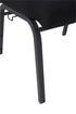 Chivari Black Fabric Church Chair with Cut-Away Back 20.5" Wide Black Steel Frame CH20BB-ZF-T