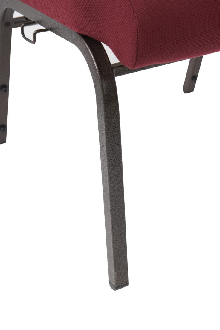 Chivari Maroon Fabric Church Chair with Cut-Away Back 20.5