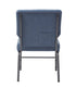 Chivari Light Blue Fabric Church Chair with Cut-Away Back 20.5" Wide Silver Vein Steel Frame CH20LBLSV-ZF-T
