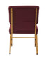 Chivari Maroon Fabric Church Chair with Cut-Away Back 20.5" Wide Gold Steel Frame CH20MG-ZF-T