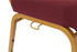 Chivari Maroon Fabric Church Chair with Cut-Away Back 20.5" Wide Gold Steel Frame CH20MG-ZF-T