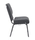 Chivari Dark Gray Fabric Church Chair with Cut-Away Back 20.5" Wide Silver Vein Steel Frame CH20DGRSV-ZF-T