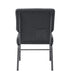 Chivari Dark Gray Fabric Church Chair with Cut-Away Back 20.5" Wide Silver Vein Steel Frame CH20DGRSV-ZF-T