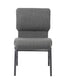 Chivari Gray Fabric Church Chair with Cut-Away Back 20.5" Wide Silver Vein Steel Frame CH20GRSV-ZF-T