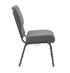 Chivari Gray Fabric Church Chair with Cut-Away Back 20.5" Wide Silver Vein Steel Frame CH20GRSV-ZF-T