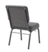 Chivari Gray Fabric Church Chair with Cut-Away Back 20.5" Wide Silver Vein Steel Frame CH20GRSV-ZF-T