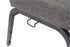 Chivari Gray Fabric Church Chair with Cut-Away Back 20.5" Wide Silver Vein Steel Frame CH20GRSV-ZF-T