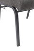 Chivari Gray Fabric Church Chair with Cut-Away Back 20.5" Wide Silver Vein Steel Frame CH20GRSV-ZF-T