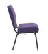 Chivari Purple Fabric Church Chair with Cut-Away Back 20.5" Wide Gold Vein Steel Frame CH20PUGV-ZF-T