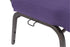Chivari Purple Fabric Church Chair with Cut-Away Back 20.5" Wide Gold Vein Steel Frame CH20PUGV-ZF-T