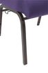 Chivari Purple Fabric Church Chair with Cut-Away Back 20.5" Wide Gold Vein Steel Frame CH20PUGV-ZF-T