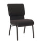 Chivari Walnut Church Chair with White Dot Fabric Cut-Away Back 20.5" Wide Gold Vein Steel Frame CH20WDGV-ZF-T