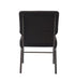 Chivari Walnut Church Chair with White Dot Fabric Cut-Away Back 20.5" Wide Gold Vein Steel Frame CH20WDGV-ZF-T