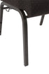 Chivari Walnut Church Chair with White Dot Fabric Cut-Away Back 20.5" Wide Gold Vein Steel Frame CH20WDGV-ZF-T
