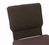 Chivari Espresso Fabric Church Chair with Cut-Away Back 20.5" Wide Gold Vein Steel Frame CH20EGV-ZF-T