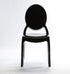 Chivari Black Resin Oval Back Sophia Ghost Chair CGSRB-ZG-T