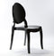 Chivari Black Resin Oval Back Sophia Ghost Chair CGSRB-ZG-T