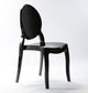 Chivari Black Resin Oval Back Sophia Ghost Chair CGSRB-ZG-T