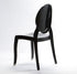 Chivari Black Resin Oval Back Sophia Ghost Chair CGSRB-ZG-T