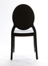 Chivari Black Resin Oval Back Sophia Ghost Chair CGSRB-ZG-T